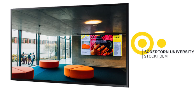 Södertörn University in Stockholm uses Smartsign for digital signage