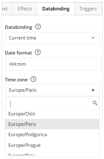 Changing time zone in Template Creator – Smartsign, Digital Signage
